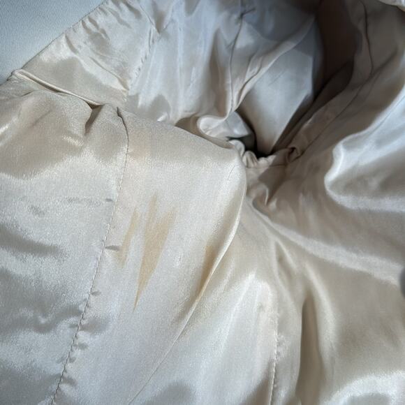 PATRIZIA PEPE LIGHT GRAY BEIGE CANVAS MOTO JACKET SIZE 42 - Picture 11 of 11